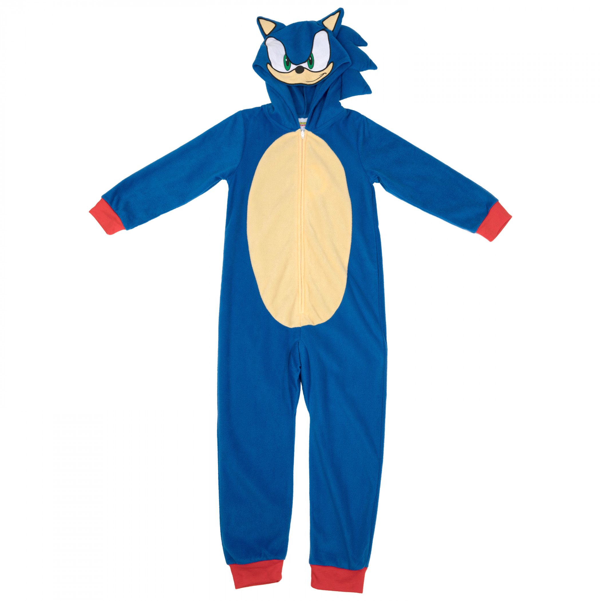 Sonic The Hedgehog Character Cosplay Hooded Union Suit Pajamas